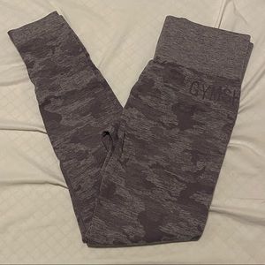 Gymshark Camo Seamless Leggings Lavender Grey